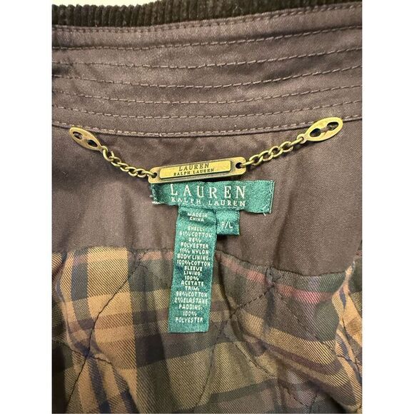 Lauren Ralph Lauren Women’s Utility Barn Jacket Corduroy Sz LP - Picture 8 of 10